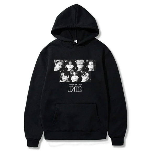 Kpop Enhypen FATE World Tour Hoodies Merch Unisex Trendy Casual Pullover Streetwear Sweatshirt