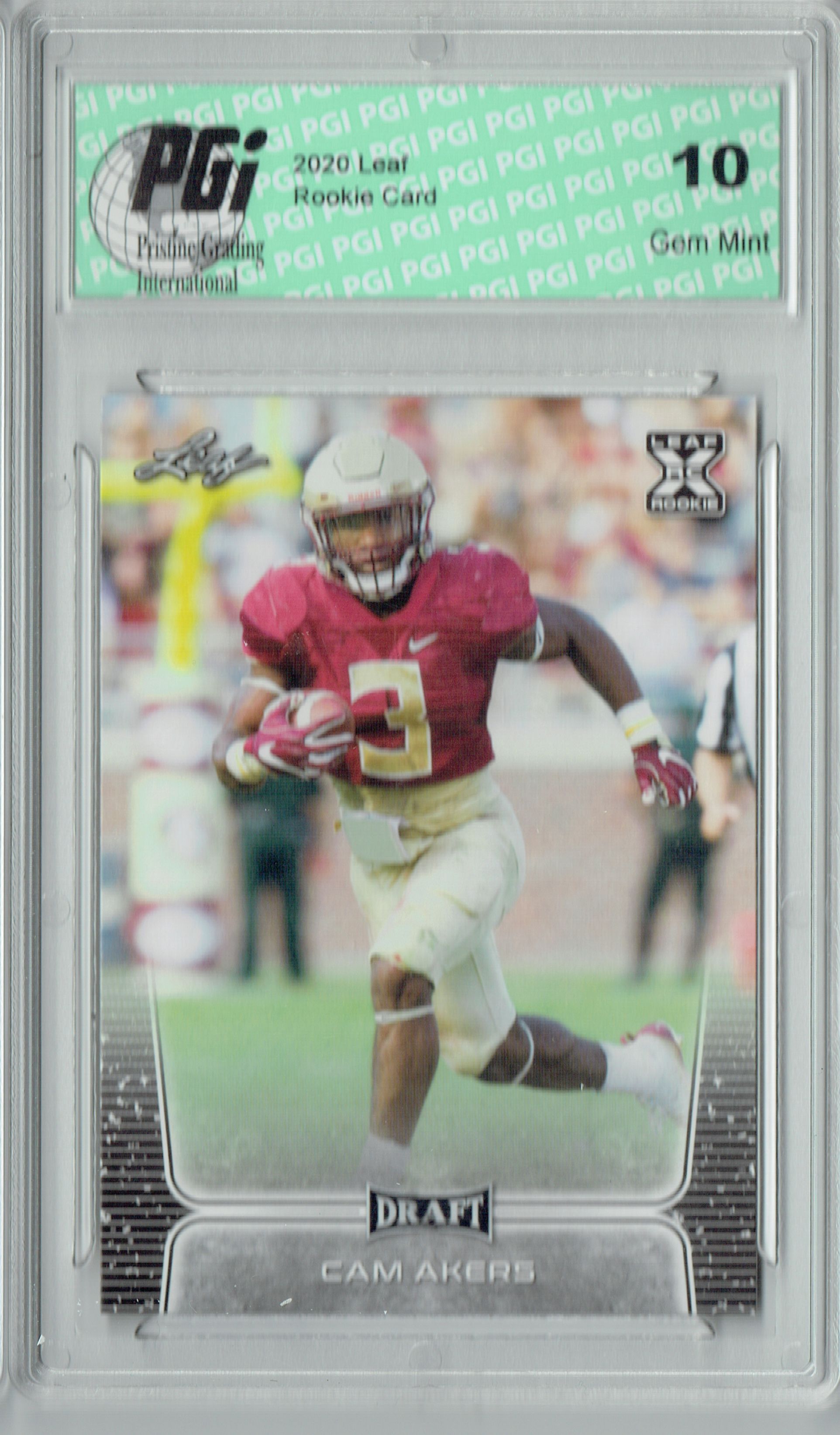 Cam Akers 2020 Leaf Draft Football #22 Gem Mint Rookie ...