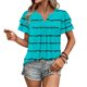 thumbnail image 4 of Camisas de Cuello de Tripulación de Manga Corta para las Mujeres Plisado Mangas de Ruffle, Cuello Redondo Casual Primavera Y Blusa de Verano, 4 of 7