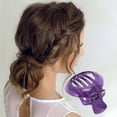 thumbnail image 3 of Unique Bargains 1 Pc Fashion Round Hollow Hair Clips Hairdo Clip Purple, 3 of 5