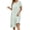 Green_Floral, variant on Women Nightgowns with Pockets Button Front Henley NeckHouse Dresses Ruffle Hem Nightdress Sleepwear Short Sleeve Pajamas Dress