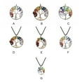 thumbnail image 4 of Baohd Crushed Stone Crystal Tree Pendant Winding Jewelry Necklaces Life Reiki Handcraft Fashion Lady Pendulum Wedding Jewelry Colorful Silver(Leather Rope) 7g, 4 of 6