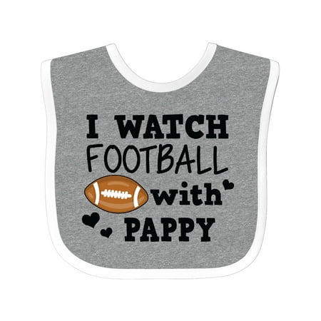 

Inktastic I Watch Football with My Pappy Boys Baby Bib