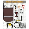 thumbnail image 6 of INCLY 24 Pack Heavy Duty 1/4 Inch Pegboard Hooks, Large Black Pegboard Drill Holder Tool Utility Hook, Double Peg Board Hooks Accessories for Hanging Power Tools, Drill, Workbench, Garage, 6 of 7