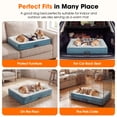 thumbnail image 6 of Orthopedic Dog Bed Large Waterproof Pet Sofa Bed Four-Sided Bolster Cushion Dog Couch with Removable Washable Cover,Blue, 6 of 10