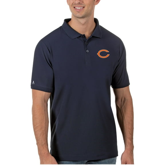 Men's Antigua Navy Chicago Bears Legacy Pique Polo