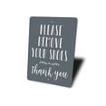 thumbnail image 4 of Remove Shoes Novelty Decor, Metal Wall Sign - 10x14 Inches, 4 of 4