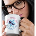 thumbnail image 2 of 3drose, Breckenridge, Colorado, Usa. Woman Skier Silhouette, Blue Snowflake, 15oz Two-tone Black Mug, 2 of 6
