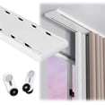 thumbnail image 1 of Rail de Rideau à Double Rangée Silencieux Rail de Rideau de Plafond Robuste pour Rideaux, Rail de Séparation de Pièce pour Salon Chambre Hôpital Installation Facile Aluminium (Blanc, 13 Pieds), 1 of 8