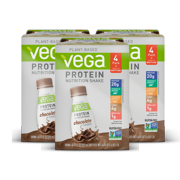 Vega Vegan Protein Nutrition Shake, Chocolate, 20g Protein, 11.0 Fl Oz, 12 Ct