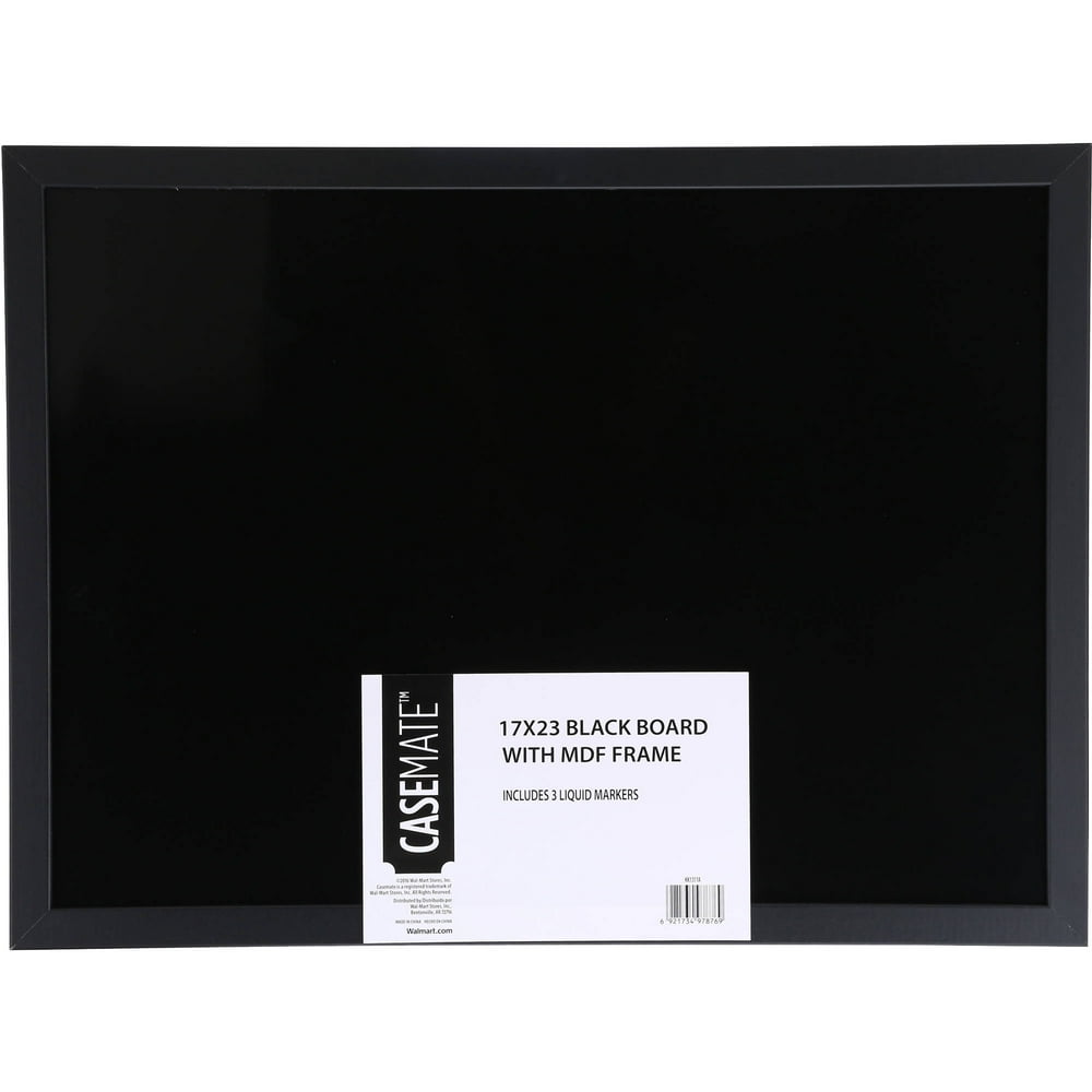 Casemate Black Dry Erase Board and Marker Set, 17" x 23"