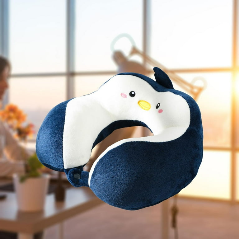 Travel Pillow U Shape Pillow Adults Cartoon Neck Support Pillow Neck Pillow for Backpacking Car Train Airplane Sleeping Rest Blue Penguin Walmart