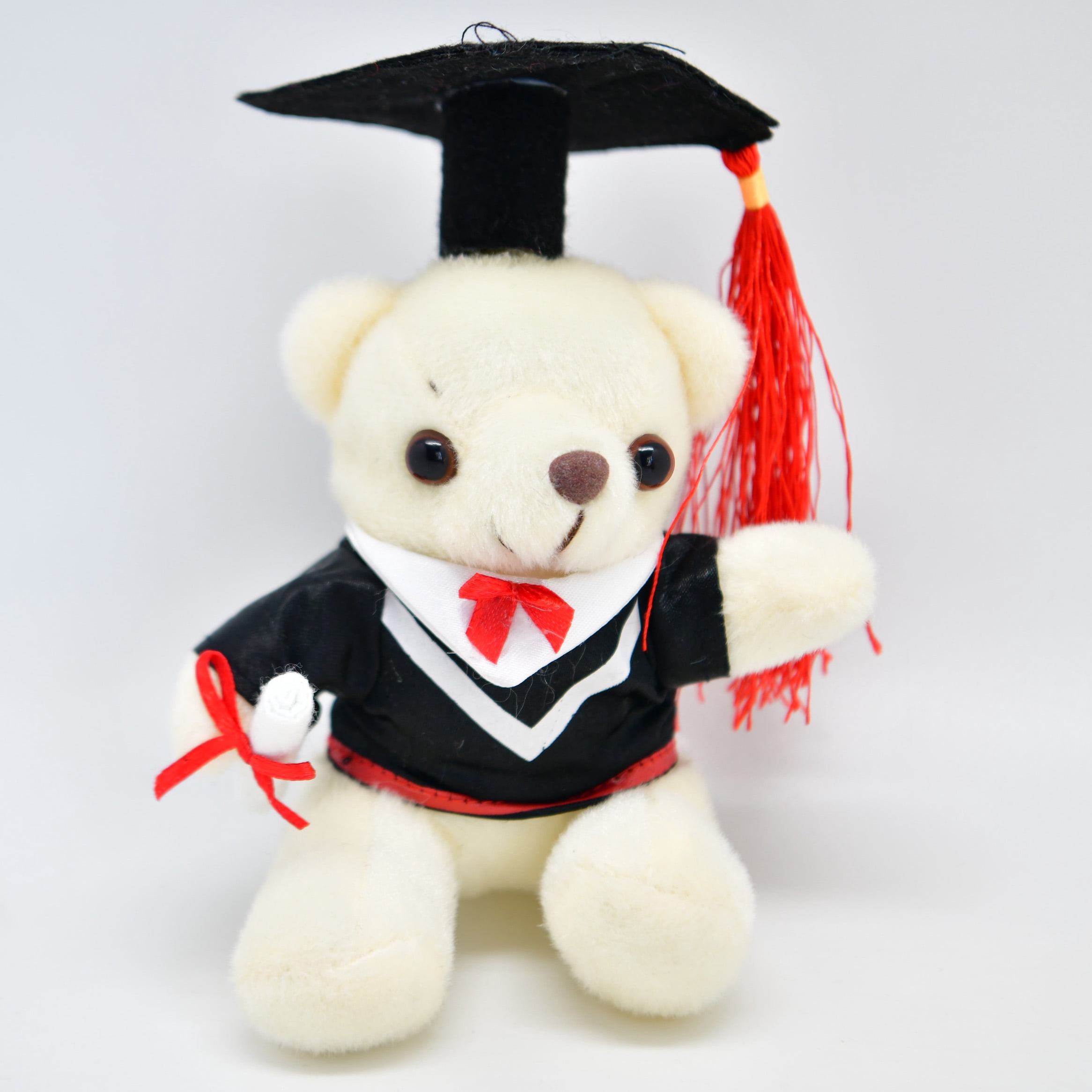 (12 Pack) Graduation Teddy Bears Stuffed Animal 5.5 Inches Plush Bear in Cap Mixed Color DIY 2023 Graduation Present Graduation Ceremony Party Decoration School Gifts Osos De Graduacion