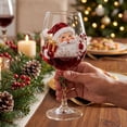thumbnail image 5 of 3D Christmas Wine Glasses, Collectible 3D Christmas Glass Art Cup Glassware, Festive Glass Drinkware for Wine, Cocktails Holiday Table Decor Gift, 5 of 6