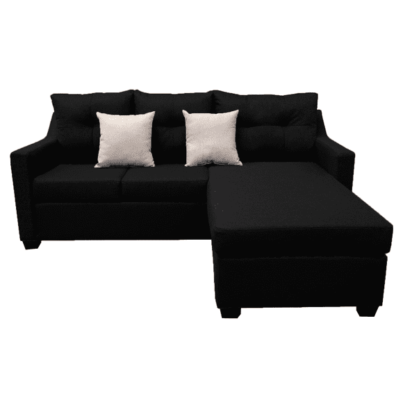 Sala Esquinera Hermes El Bazar Store Negro 215x165 cm Lado Izquierdo y derecho Lino nacional