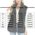 thumbnail image 3 of Uaswgudfs Women's Black Faux Fur Vest, Winter Sleeveless Stand Collar Warm Outerwear, Casual Fashion Layering Jacket - Trendy Style Black L, 3 of 9