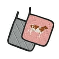 thumbnail image 2 of Caroline's Treasures Ayrshire Cow Pink Check Pair of Pot Holders, 2 of 3