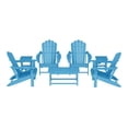 thumbnail image 4 of WestinTrends Highland 7-Piece HDPE Outdoor Patio Furniture Adirondack Conversation Set, Pacific Blue, 4 of 11
