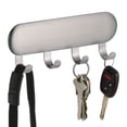 thumbnail image 6 of iDesign Self-Adhesive Stainless Steel Key Rack with 4 Hooks for Entryway, Hallway, and Garage, 6 of 8