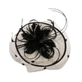 thumbnail image 4 of Fascinator de Sombrero de Plumas en Punta de cabellero Negras para Mujer Colco Fascinador de plumas, 4 of 7