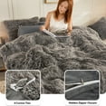 LIFEREVO Luxury Plush Shaggy Duvet Cover Set, Soft Velvet Fluffy Furry