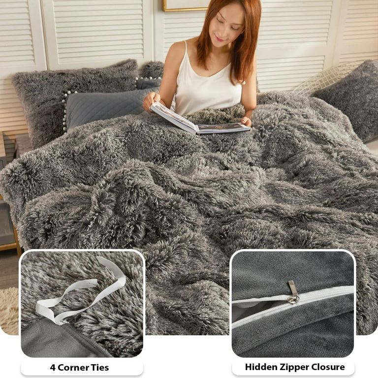 Camille Vegan Washable Faux Sherpa Fur Decorative Lumbar Bed