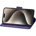 thumbnail image 3 of Case for iPhone 16 Pro Case Wallet Leather Flip Phone Case with Card Holder and Kickstand Magnetic Shockproof Protective Women Men Case for iPhone 16 Pro 6.3 inch Butterfly Purple SD, 3 of 10