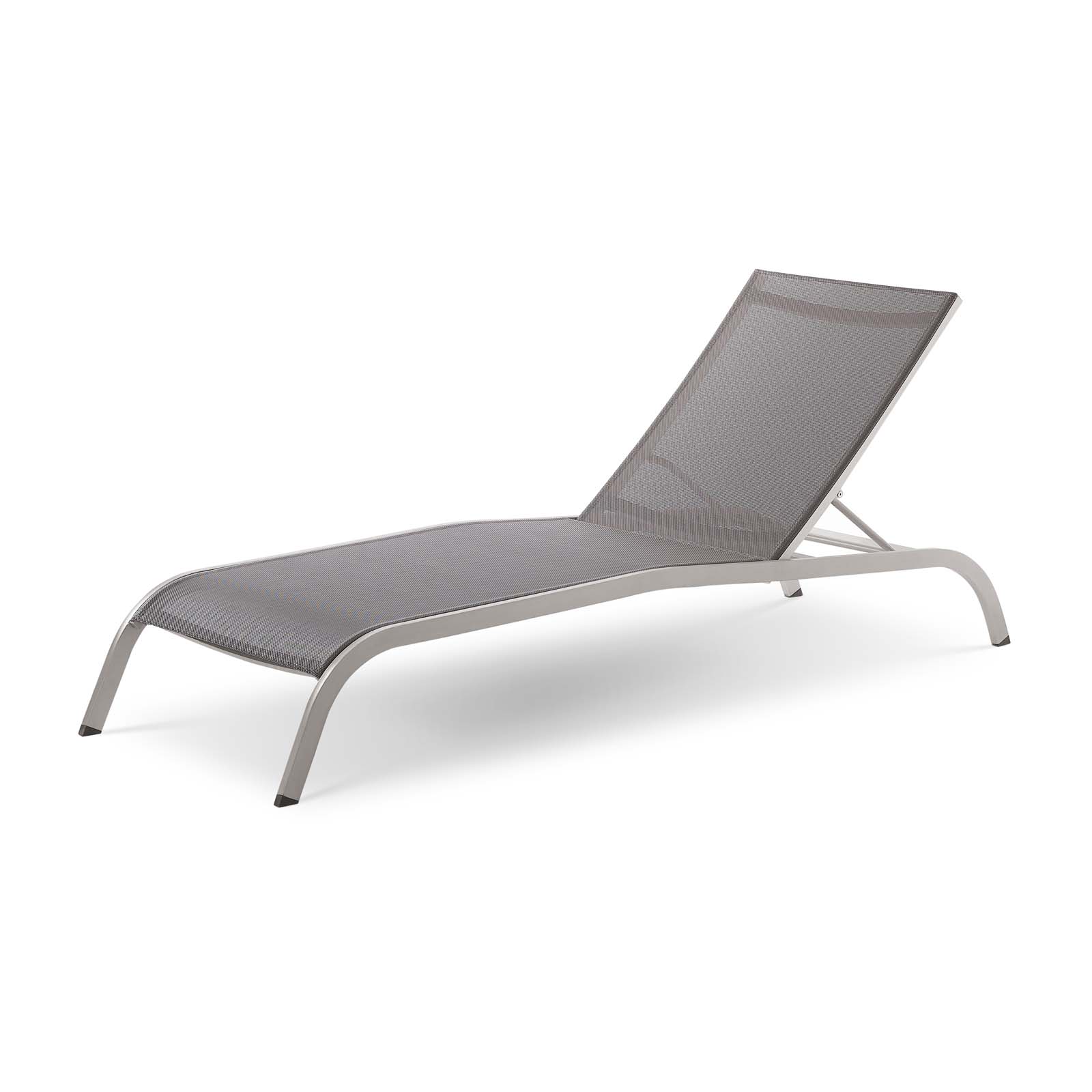 Contemporary Modern Urban Designer Outdoor Patio Balcony Garden Furniture Lounge Lounge Chair, Aluminum, Grey Gray - image 1 of 7