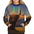 thumbnail image 3 of KLL Yak for Womens Pullover Hoodie with Pocket Hooded Long Sleeve Shirts Sweatshirt for Women-Large, 3 of 7