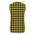 thumbnail image 4 of Chiccall Women's Plaid Sleeveless Vest Cardigan Open Front V Neck Long Line Layering Waistcoat with Side Pockets, 4 of 8