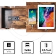 thumbnail image 3 of End Table with Charging Station, Flip Top Side Table with Storage Shelf and USB Ports & Power Outlets for Small Spaces, Narrow Nightstand for Living Room, 3 of 7