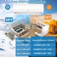 thumbnail image 4 of 20000 BTU Two-Zone Mini Split Air Conditioner ，20 SEER2 208/230V Wall-Mounted Inverter w/ R454B Refrigerant，12000+12000 BTU WiFi mini split ac cooling/heating system for 1100 Sq.Ft, 4 of 8