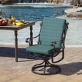thumbnail image 3 of ARDEN 2-Pack Outdoor Patio Dining Chair Cushion, 20x44, Rain-Proof Seat Pad, Fade-Resistant Outdoor Cushion Alana Tile, 3 of 12