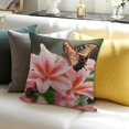 thumbnail image 3 of Throw Pillow Cover butterfly flowers water droplets Home Decor Throw Pillows Cover for Home Sofa Couch Linen 100%, 3 of 5