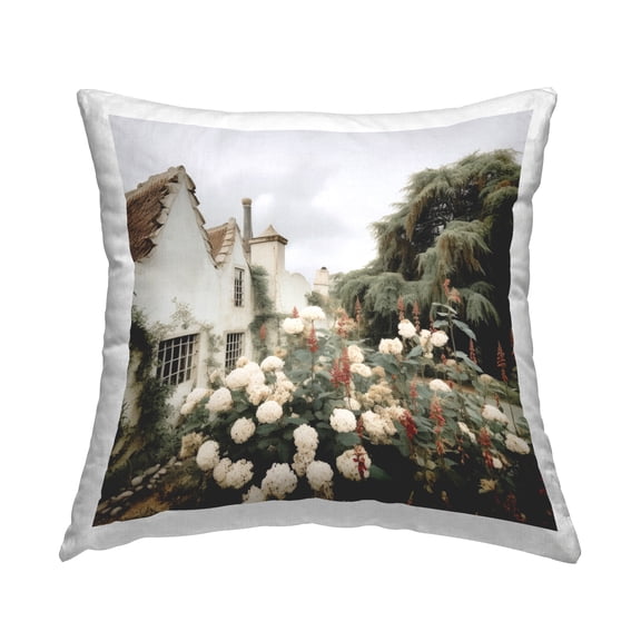 Stupell Industries Garden Cottage Florals Decorative Printed Throw Pillow, 18 x 18
