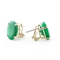 thumbnail image 4 of Galaxy Gold 14k Solid Gold Emerald Omega Clip Earrings, 4 of 5