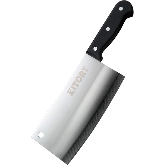 KITORY Vegetable Cleaver Chinese Chef's Knife Multi-Use Kitchen Cutlery for Vegetable and Unfrozen Meat - Super Sharp German Steel Knives - Full Tang - ABS Handle,2023 Gifts for Women and Men