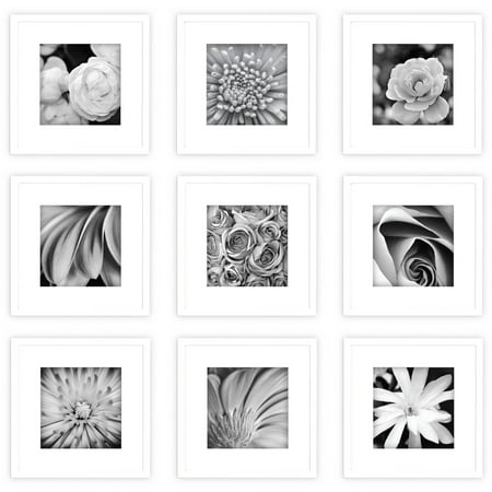 - Gallery Perfect 9 Piece White Frame Kit