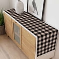 thumbnail image 4 of Black Plaid Table Runner - 70 Inch Long, Kitchen Dining Table Runner Dresser Scarves, Vintage Country Gray Buffalo Check Gingham Farmhouse Decor for Coffee Tables Wedding Party Banquet, 4 of 8