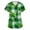 A015-Mint Green, variant on St. Patrick's Day Scrubs Tops for Women Irish Shamrock Printed Short Sleeve Nurse Uniforms Workwear Stretchy V Neck Festival Scrub Shirts