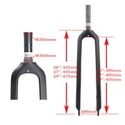 TOSEEK MTB Bike Fork 1-1/8 Straight Rigid Fork 26/27.5/29 Carbon Disc Fork