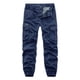 thumbnail image 1 of Pantalones largos para hombre, multibolsillos, lavados, informales, para exteriores, de algodón y poliéster, 1 of 3