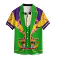 thumbnail image 2 of Xuyuer Bowling Shirts for Women Carnival Print Short Sleeve V-Neck Regular Vintage Fit Hawaiian Summer Casual Holiday Beach Shirts, 2 of 9