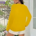 thumbnail image 5 of Charella Long Sleeve Shirts for Women Rugby Graphic Tee Loose Fit Crew Neck Ptinted Tops Soft Clothes (XL, Yellow 2), 5 of 6
