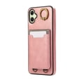 thumbnail image 3 of Wallet Back Case for Samsung Galaxy A05 with Wrist Strap, Stylish Magnetic Card Holder Finger Ring Kickstand PU Leather Lanyard Shockproof Slim Phone Case for Samsung Galaxy A05, Pink, 3 of 7