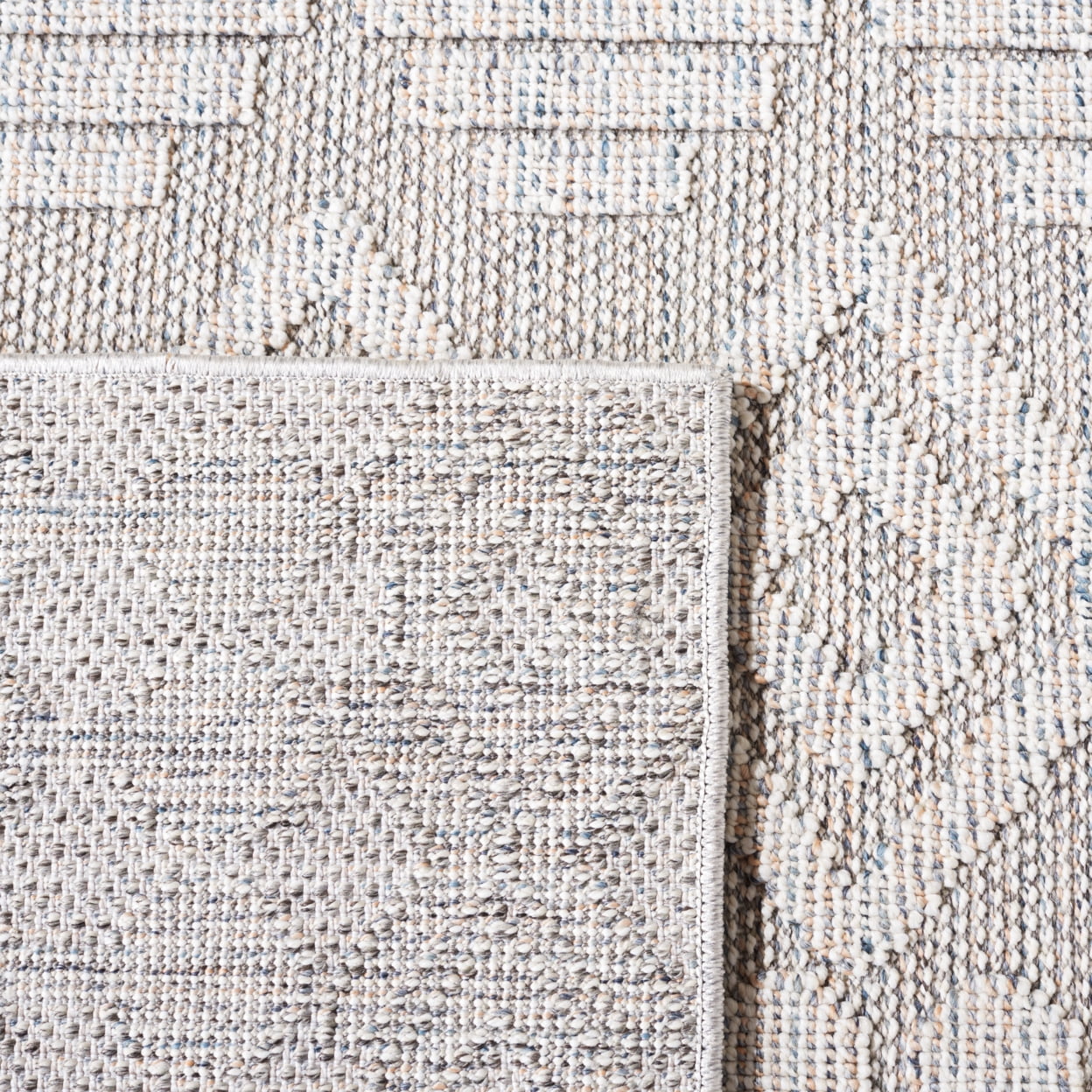 SAFAVIEH Global Anthony Diamond Indoor/Outdoor Area Rug, Grey/Ivory, 9' x 12'
