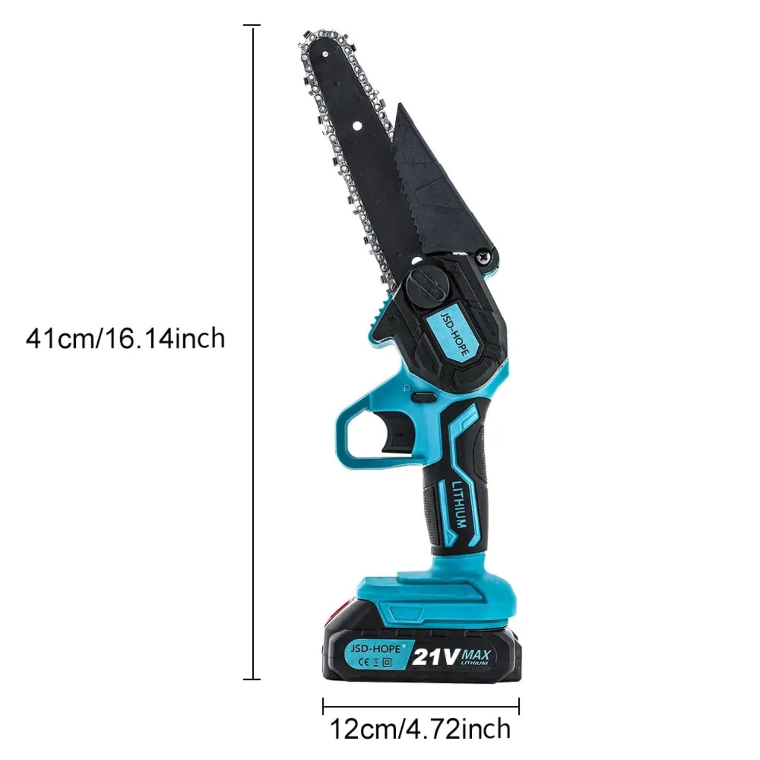 6-Inch Cordless Chainsaw-Compact Electric Chainsaw with Lithium-Ion Battery, Lightweight Handheld Design for Wood Cutting, Tree Pruning&Branch Trimming, Ideal for Home Garden and Outdoor Use
