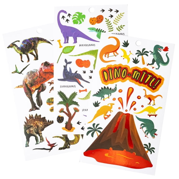 Recollections Dinosaurs Sticker Book, 12 Pack