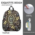thumbnail image 5 of Sac à Dos Rétro à Motif Cachemire Floral - Sac d'École Ergonomique Imperméable avec Boucles Ajustables, 5 of 5