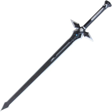 Armory Replicas Titan Attack Kirito's Elucidator Foam Sword - SAO Design for LARP Features a blue faux jewel on the blade Ideal for LARP, Halloween costumes, and cosplay